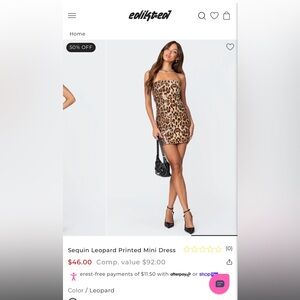 Women’s Edikted Sequin Leopard Mini Dress